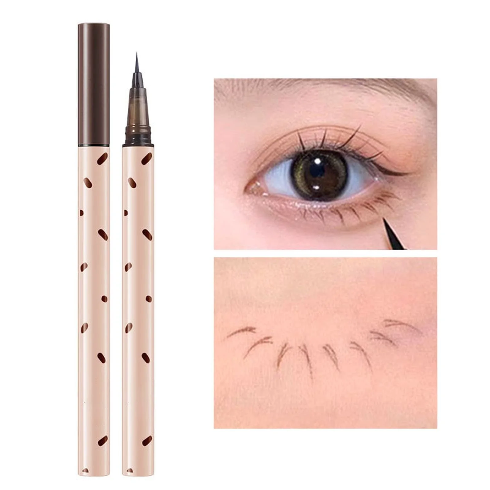 Подводка для глаз GADXE с трафаретом Серо-коричневая, 1 мл, фото №2