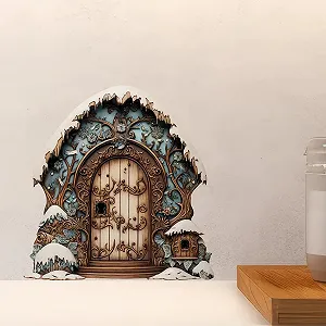 Наклейка на стіну Fairy Door Winter Holiday 2D synthetic.ua - Фото 1