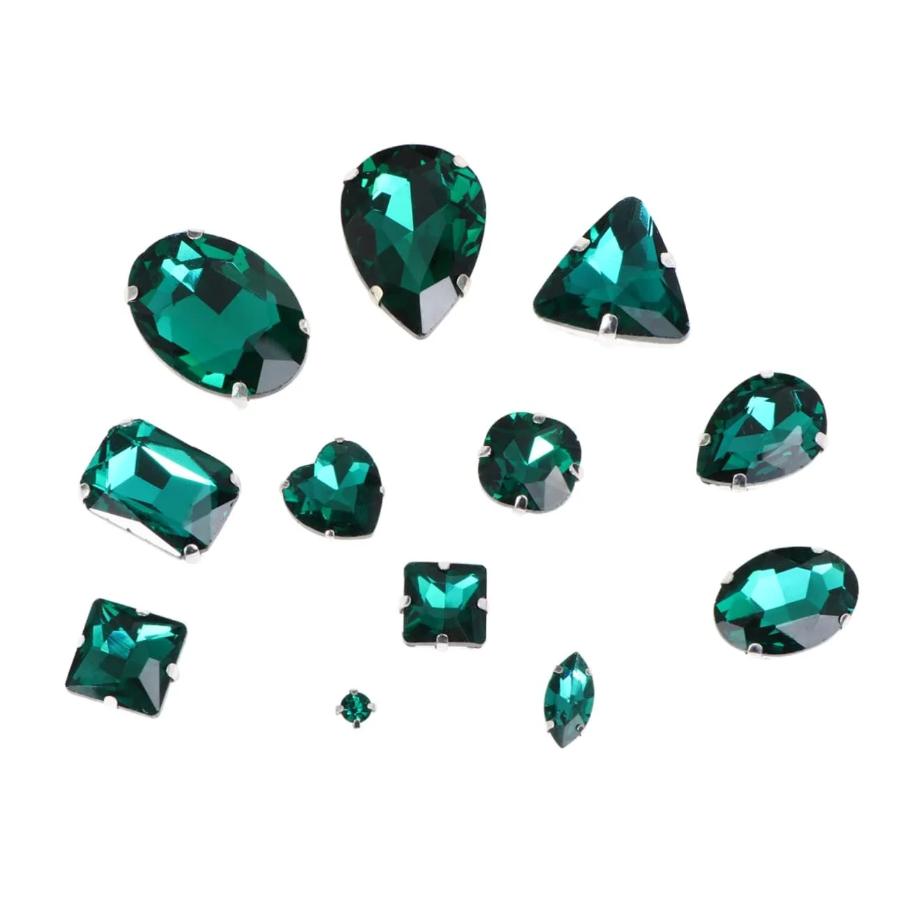 Стрази Крапля SEWACC 50 шт. Зелений, фото №1