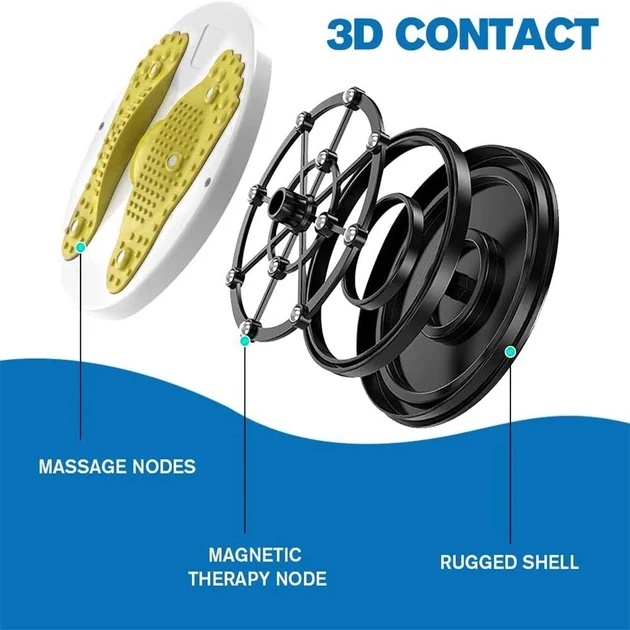 Тренажер диск для похудения талии и живота с массажем ступней LiveUP Желтый, фото №3 Тренажер диск для похудения талии и живота с массажем ступней LiveUP Желтый, фото №3