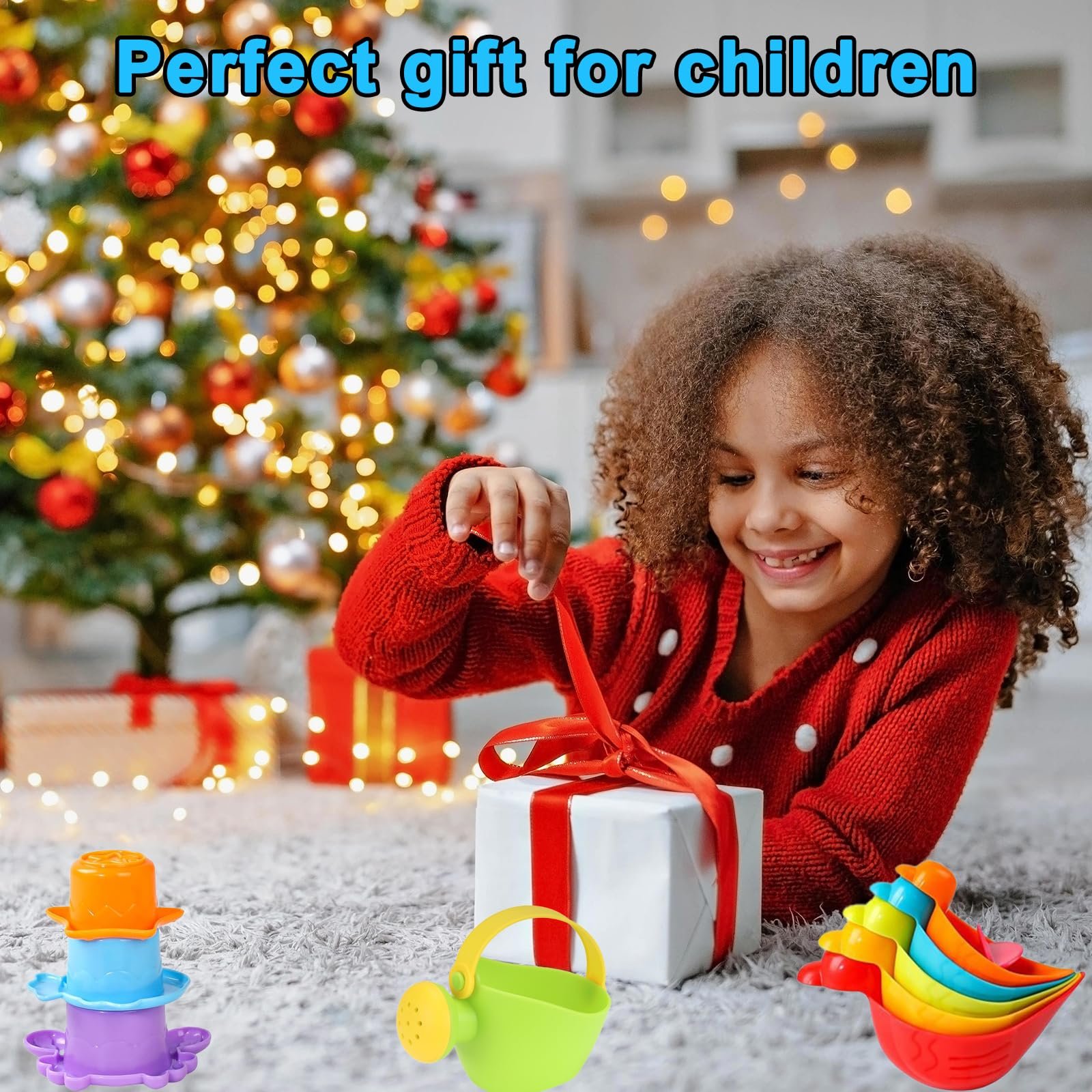 Іграшка для ванни Дитина від 1 року 11 штук з водяним колесом, що обертається, фото №6