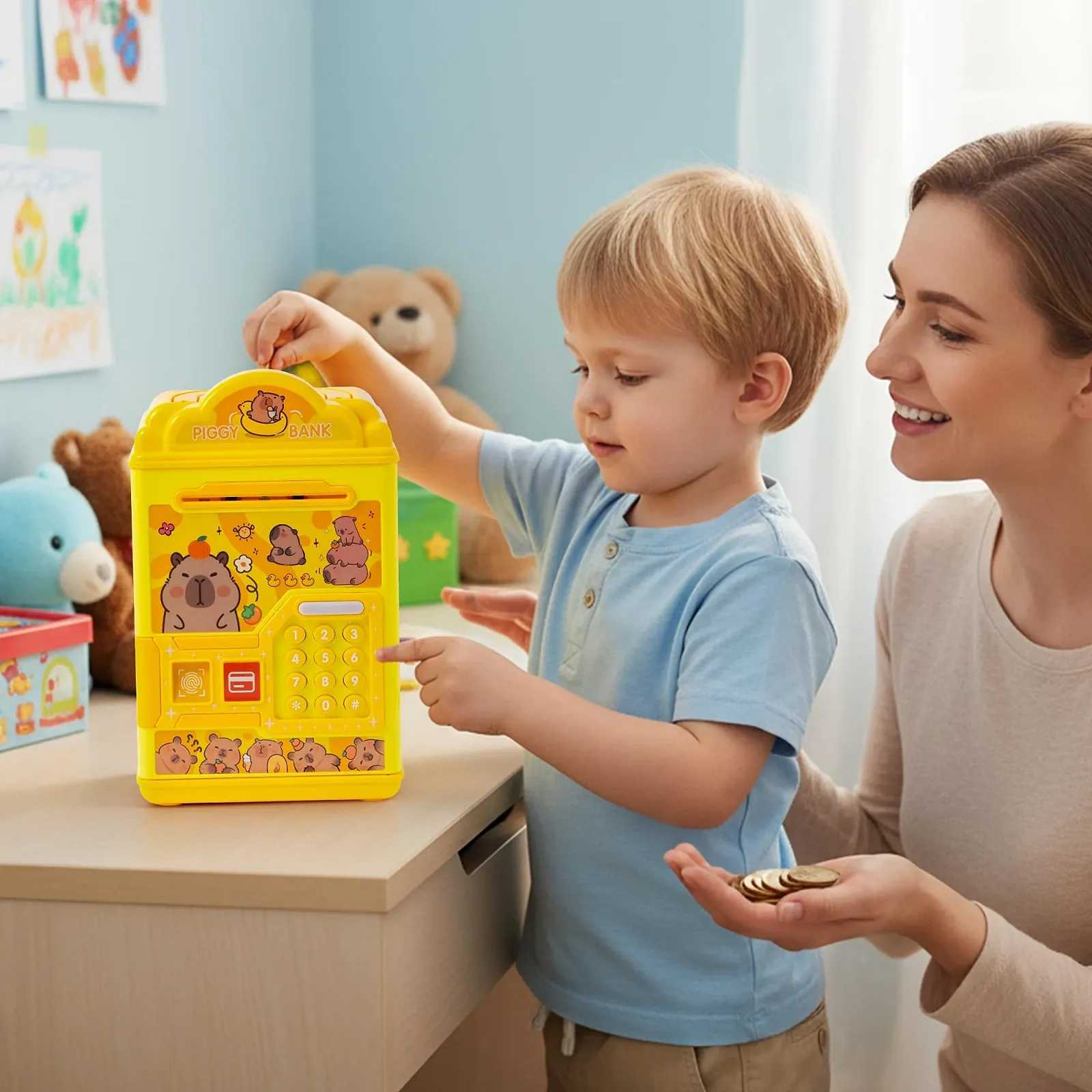 Скарбничка Capibala електронна музична з відбитком пальця та карткою, фото №6