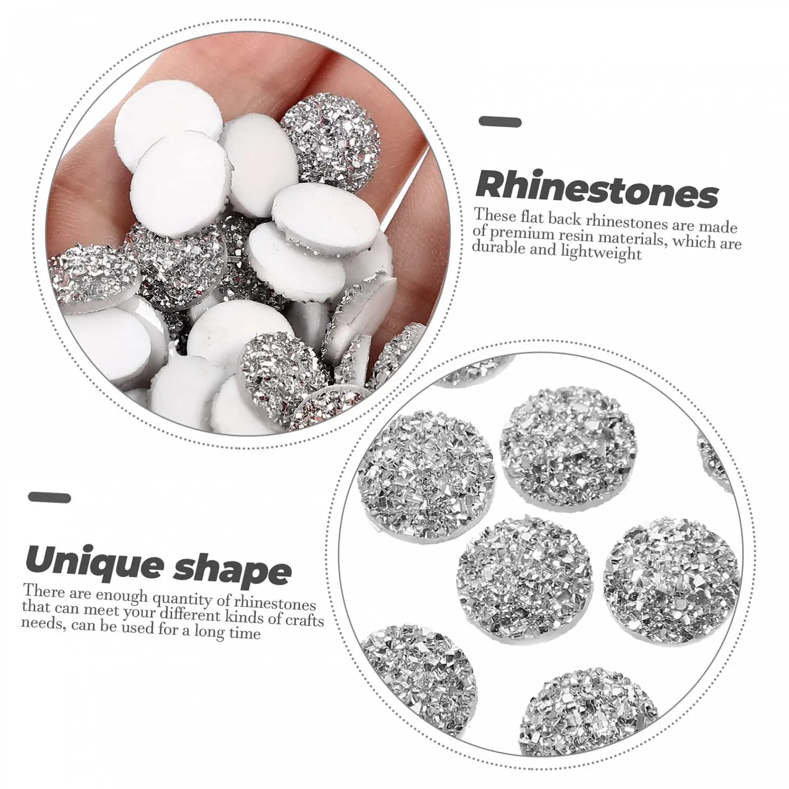 Стрази DECHOUS, 100 шт, для ювелірних прикрас, алмазні, для DIY, з плоскою задньою частиною, розсипні блискучі, фото №2