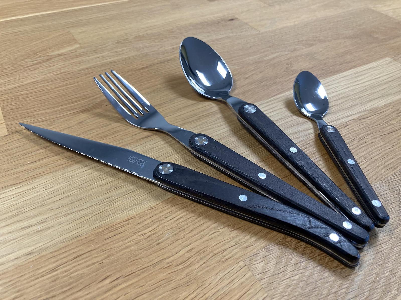 Набор столовых приборов Laguiole Evolution Sens Collection (Темное дерево) 16 предметов, фото №5 Набор столовых приборов Laguiole Evolution Sens Collection (Темное дерево) 16 предметов, фото №5