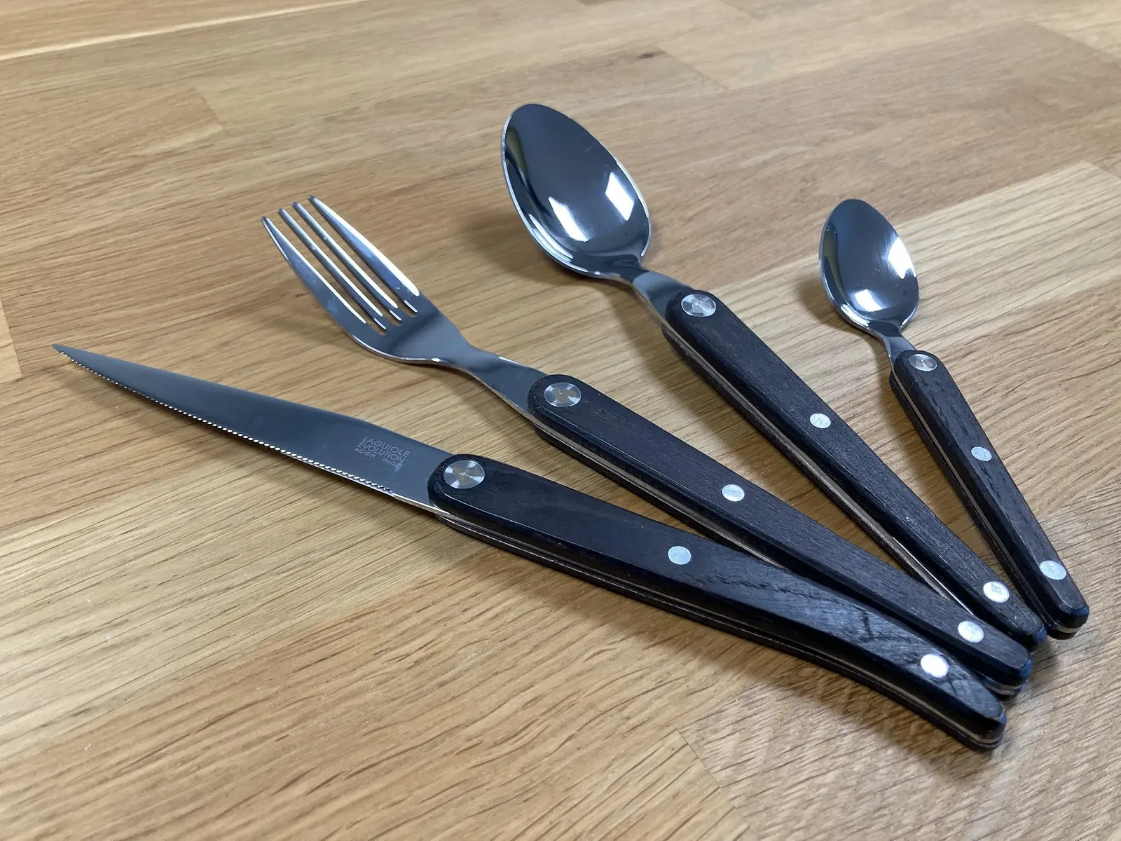 Набір столових приборів Laguiole Evolution Sens Collection (Темне дерево) 16 предметів, фото №5