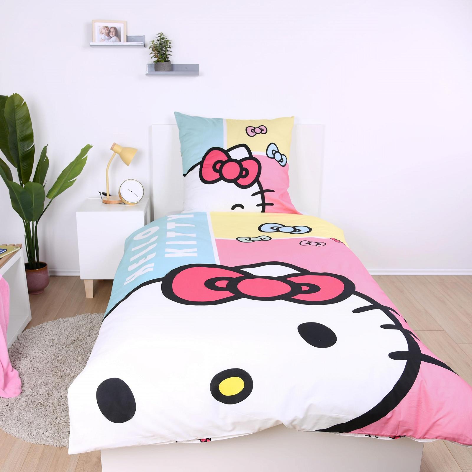 Постельное белье Herding Hello Kitty, наволочка прибл. 80 x 80 см, пододеяльник прибл. 135 x 200 см, с молнией и двусторонним мотивом, 100% хлопок/Renforcé, разноцветное, фото №6