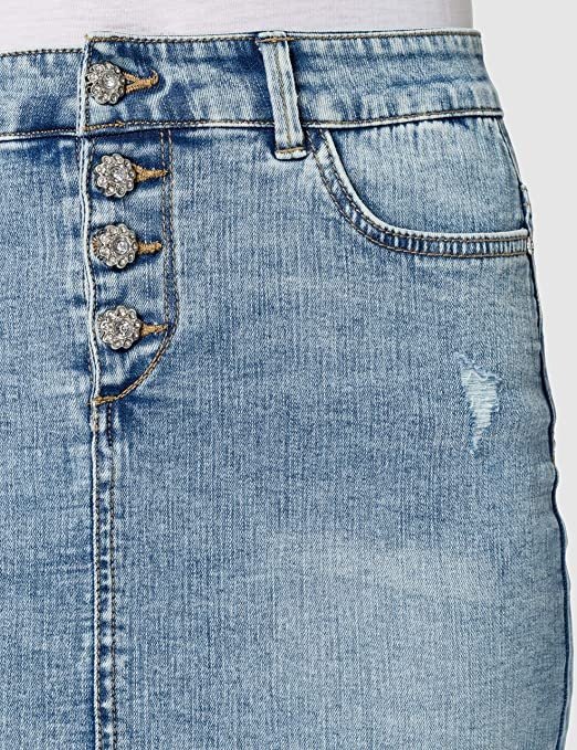 Спідниця ONLCARMEN LIFE REG ACIDDNM SKIRT BJ114-3 15227208-Medium Blue Denim ONLY Блакитний L, фото №3