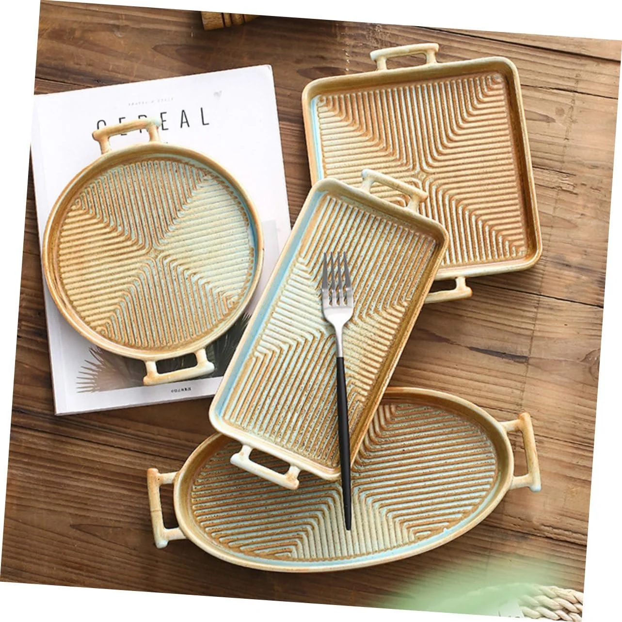 Форма для выпечки Керамическая Ретро С двумя ручками, фото №7 Форма для выпечки Керамическая Ретро С двумя ручками, фото №7