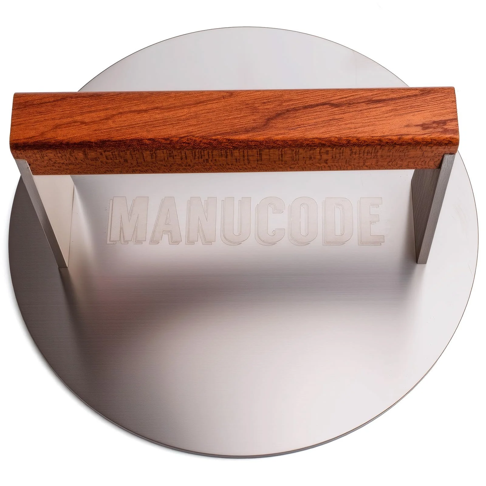 Пресс для бургеров Grill Weight 304 Stainless Steel 1.42 кг 20.5 см с деревянной ручкой, фото №1 Пресс для бургеров Grill Weight 304 Stainless Steel 1.42 кг 20.5 см с деревянной ручкой, фото №1