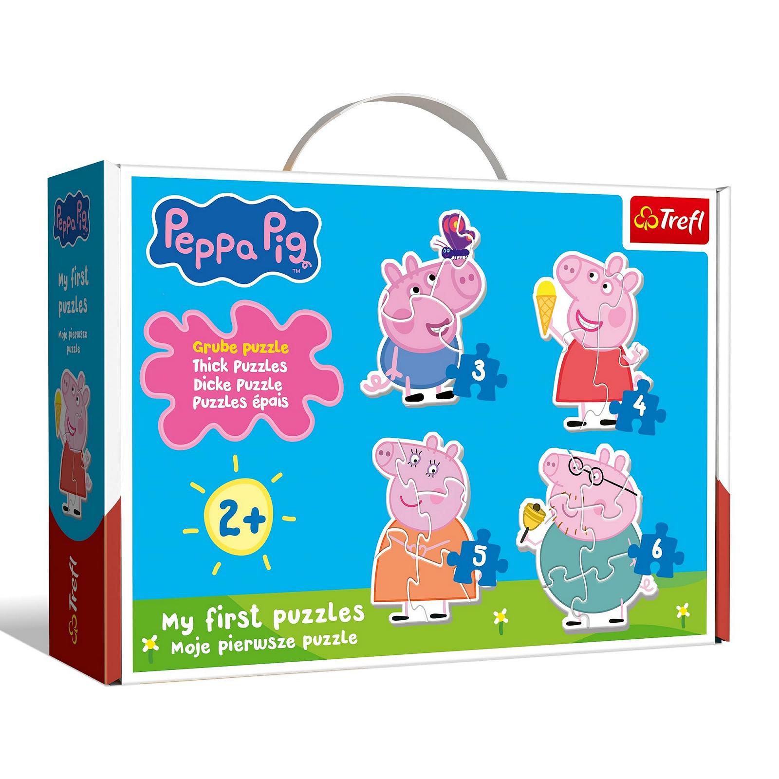 Пазлы Trefl Peppa Pig Peppa Pig with Friends 4 в 1 3-6 элементов для детей от 2 лет, фото №1