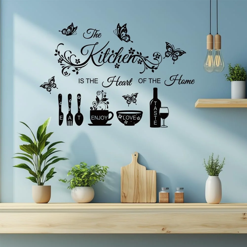 Наклейка для стен ANATTASOUL Kitchen Utensils and Butterfly 96 x 30 см и 60 x 38 см, фото №4