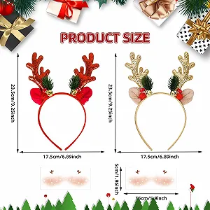 Обруч Різдвяний, Набір з 2 Різдвяних прикрас для голови synthetic.ua - Фото 1