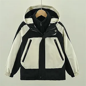 Софтшел куртка KQIVAM для хлопчиків, водонепроникна, кольорова, 3-в-1, з капюшоном synthetic.ua - Фото 1