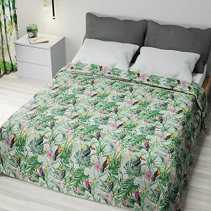 Покрывало Byour3 Многоцелевое стеганое Tropical Toucan, Queen Size synthetic.ua - Фото 1