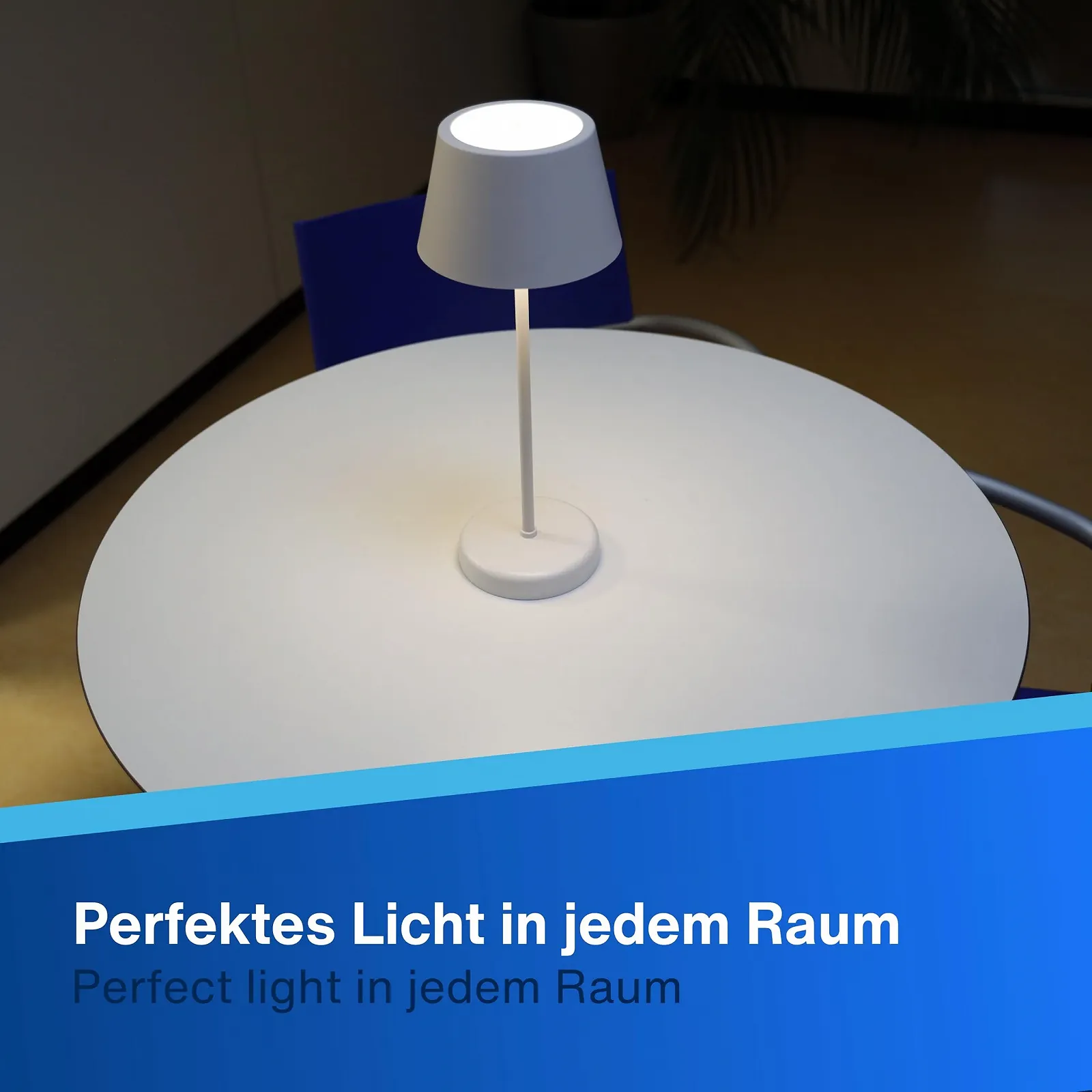 Настільна лампа REV LED Battery Table Lamp 38 см IP44 Touch Dimmable Біла, фото №7