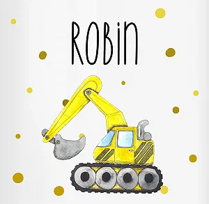 Скарбничка Екскаватор Будівельна машина Керамічна synthetic.ua - Фото 1