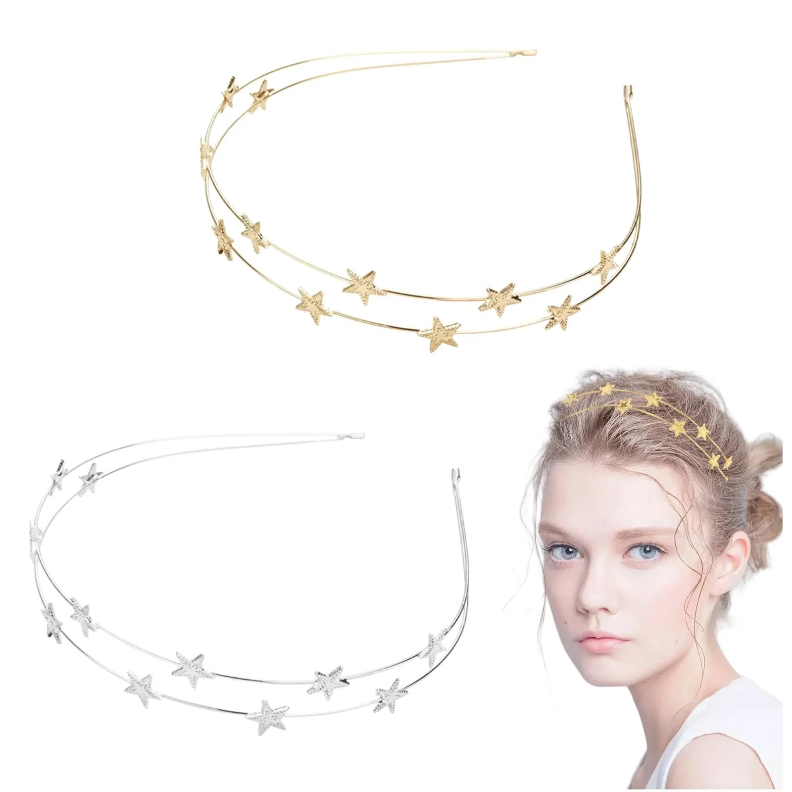 Набір з 2 жіночих обручів для волосся, фото №1