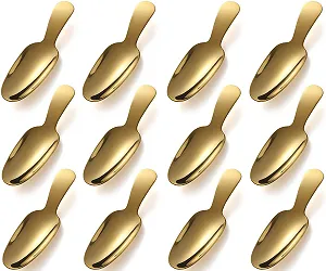 Десертна ложка Salt Spoon, 12 штук, нержавіюча сталь, коротка ручка, synthetic.ua - Фото 1