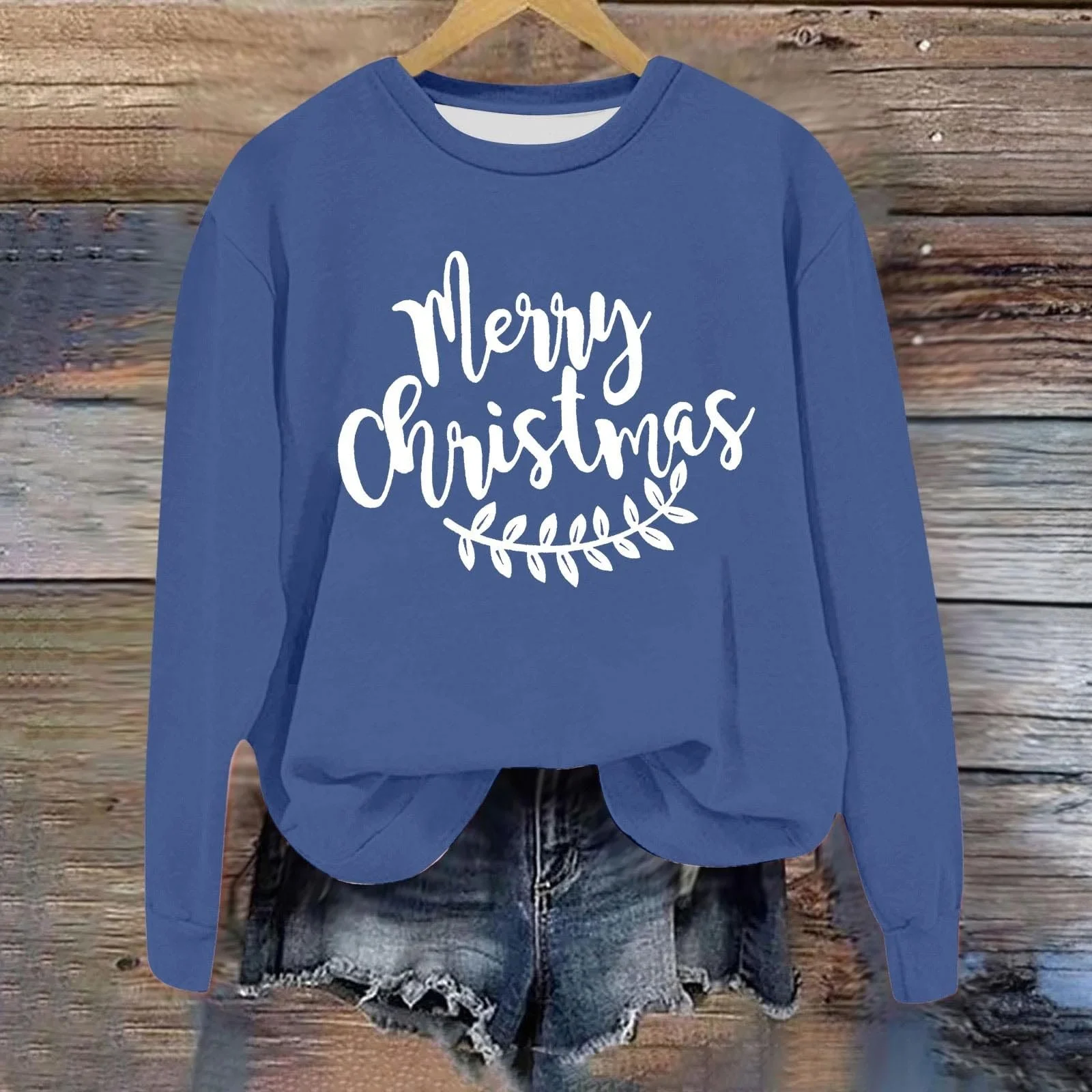 Рождественский свитер Женский Рождественский свитер без капюшона Длинный рукав Круглый вырез, фото №3