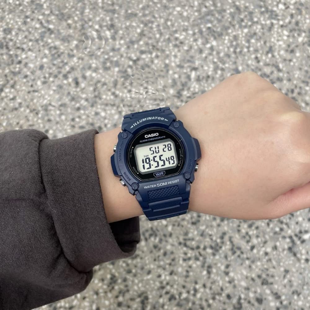 Часы Casio W-219H-2AVEF, синий, Полоски, фото №4