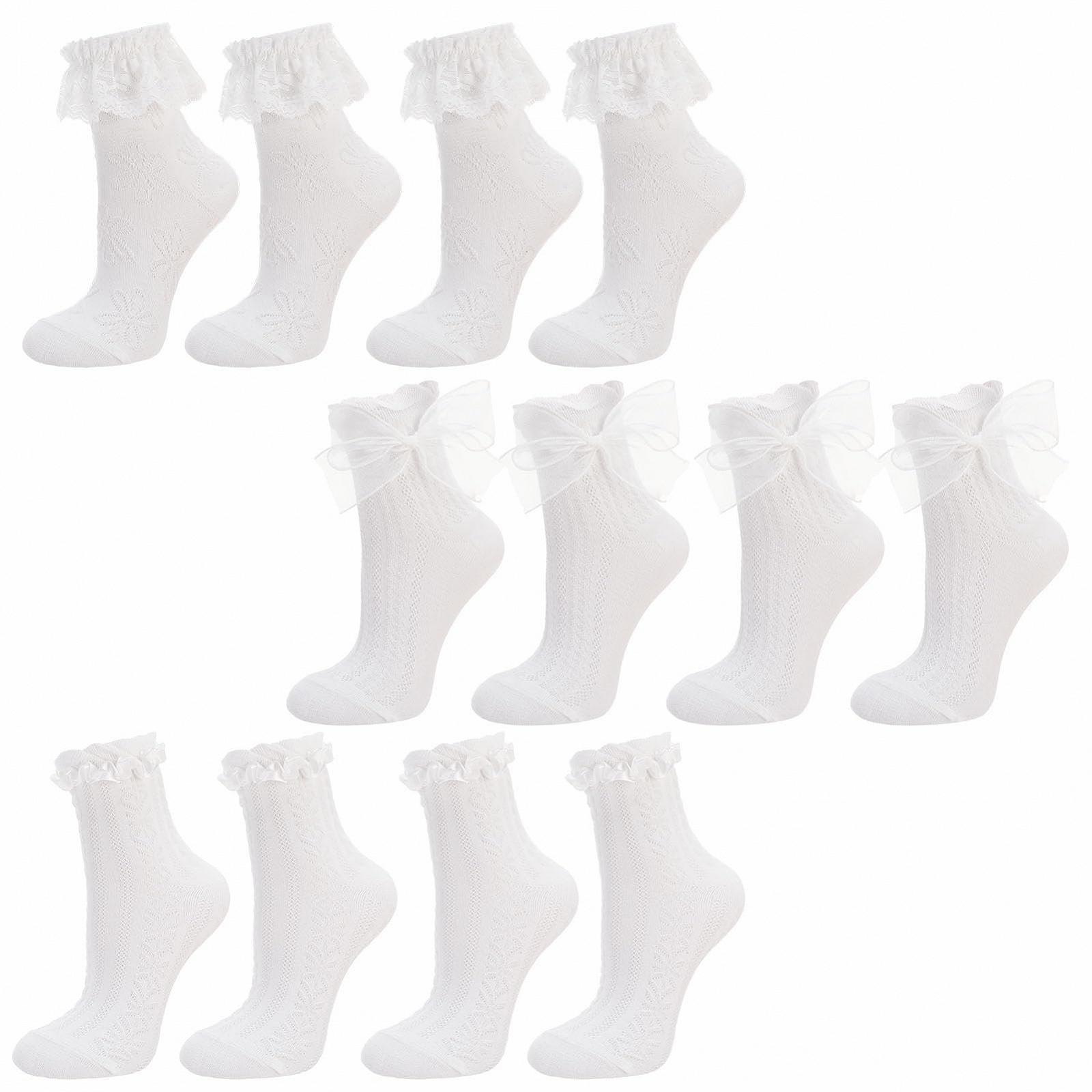 Носки с оборками (6 пар) Белые носки с оборками Dirndl Кружевные носки для женщин Элегантные Милые носки принцессы Кружевные дышащие для женщин Девушек Невест 37-43, фото №8