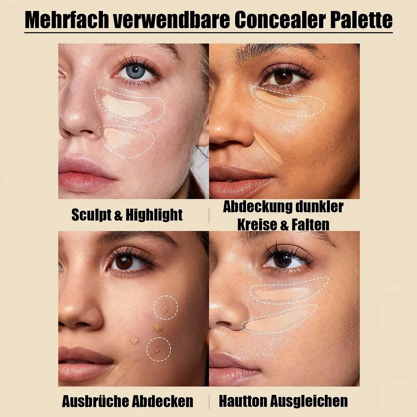 Палетка консилерів EONFAVE 8 кольорів, фото №5 Палетка консилерів EONFAVE 8 кольорів, фото №5