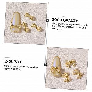 Украшения для ногтей Mikinona, бантики, стразы, жемчуг, сплав, набор 16 шт. synthetic.ua - Фото 1