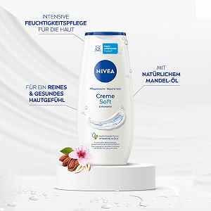 Гель для душа NIVEA Creme Soft 250 мл synthetic.ua - Фото 1