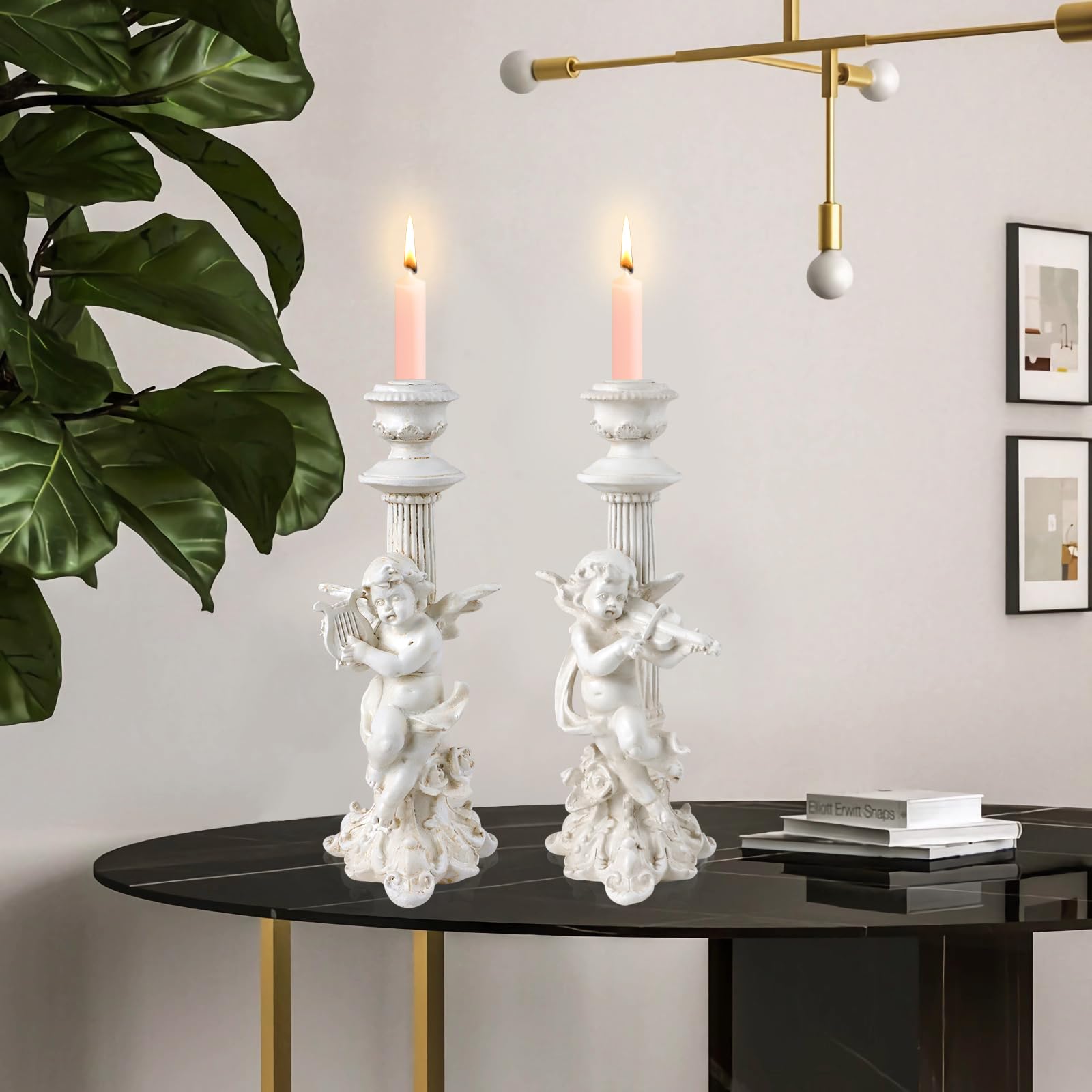 Свічник фігура ангела 1 пара смоляна грецька колона висока, фото №2 Свічник фігура ангела 1 пара смоляна грецька колона висока, фото №2