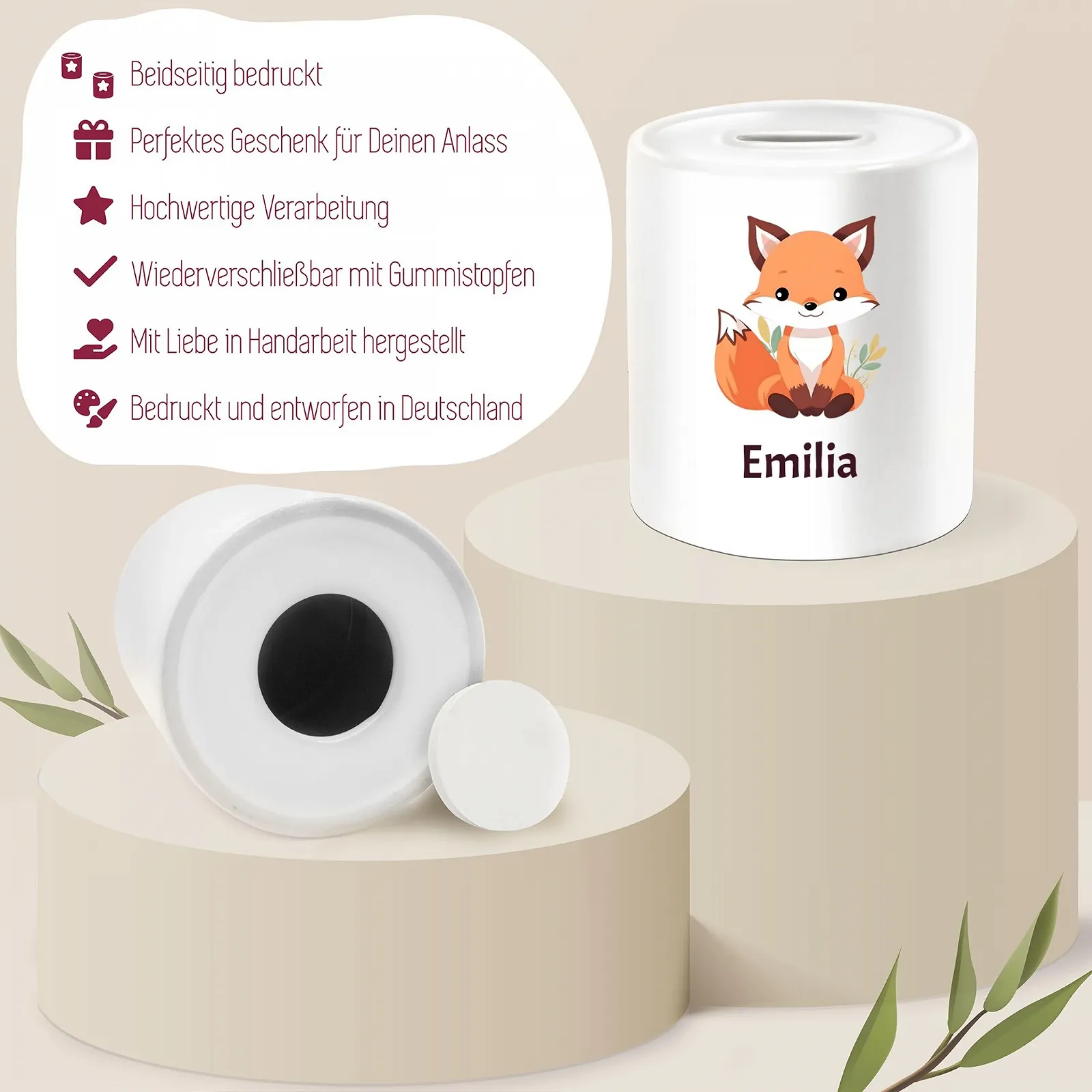 Скарбничка Fox Лисиця Персоналізована, фото №4