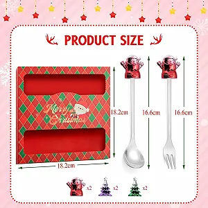 Набор: 6 рождественских ложек из нержавеющей стали synthetic.ua - Фото 1