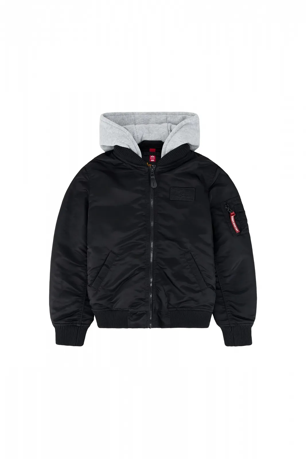 Куртка ALPHA INDUSTRIES MA-1 Съёмный Капюшон Детская/Подростковая Шалфей Зеленый, фото №1