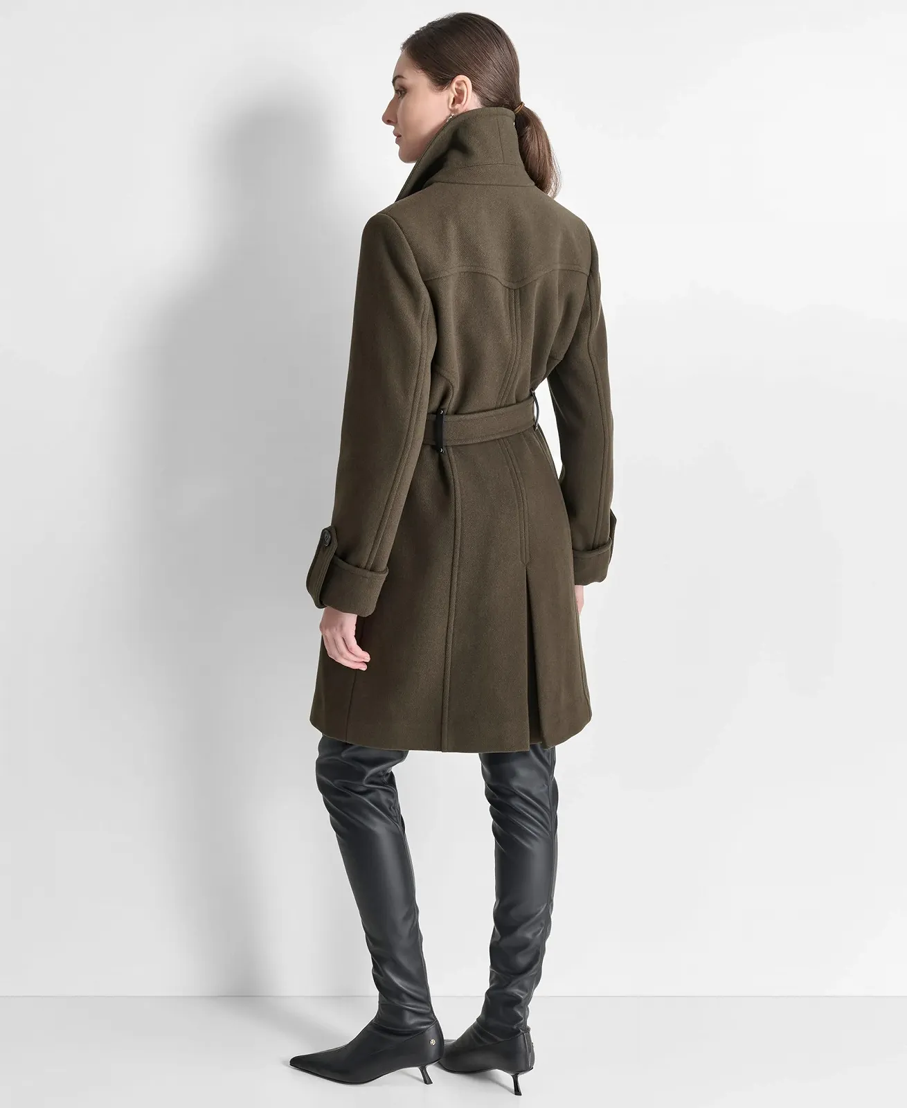 Пальто DKNY із застібкою-блискавкою та поясом, фото №3 Пальто DKNY із застібкою-блискавкою та поясом, фото №3