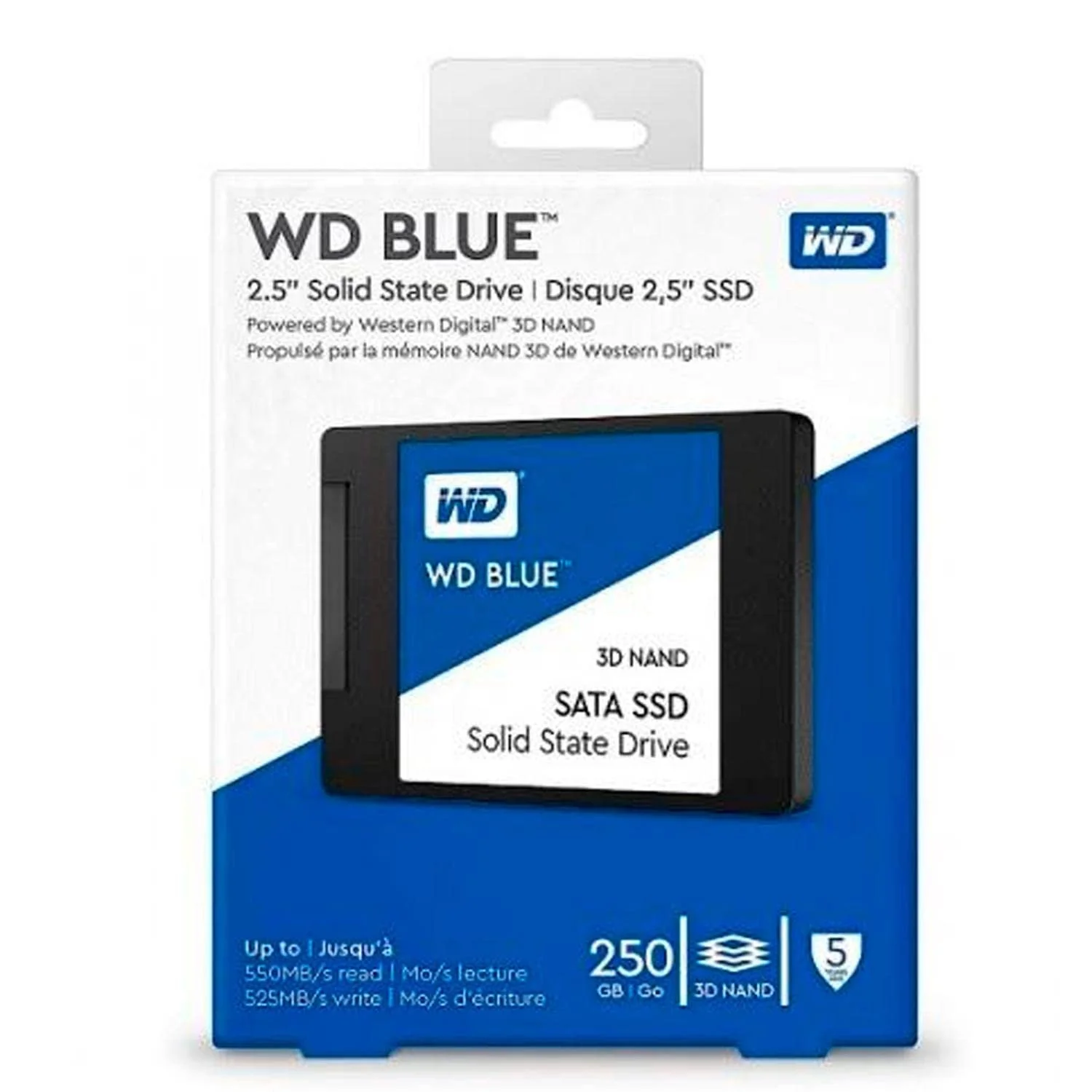Внутрішній SSD Western Digital WD Blue 3D NAND 250GB 2.5 дюйма Синій, фото №5