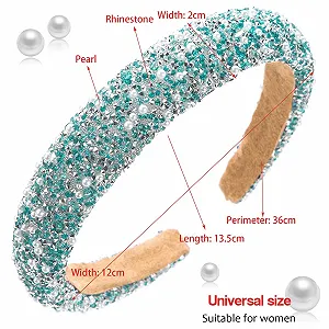 Набор из 2 обручей на голову с блестками и стразами. synthetic.ua - Фото 1