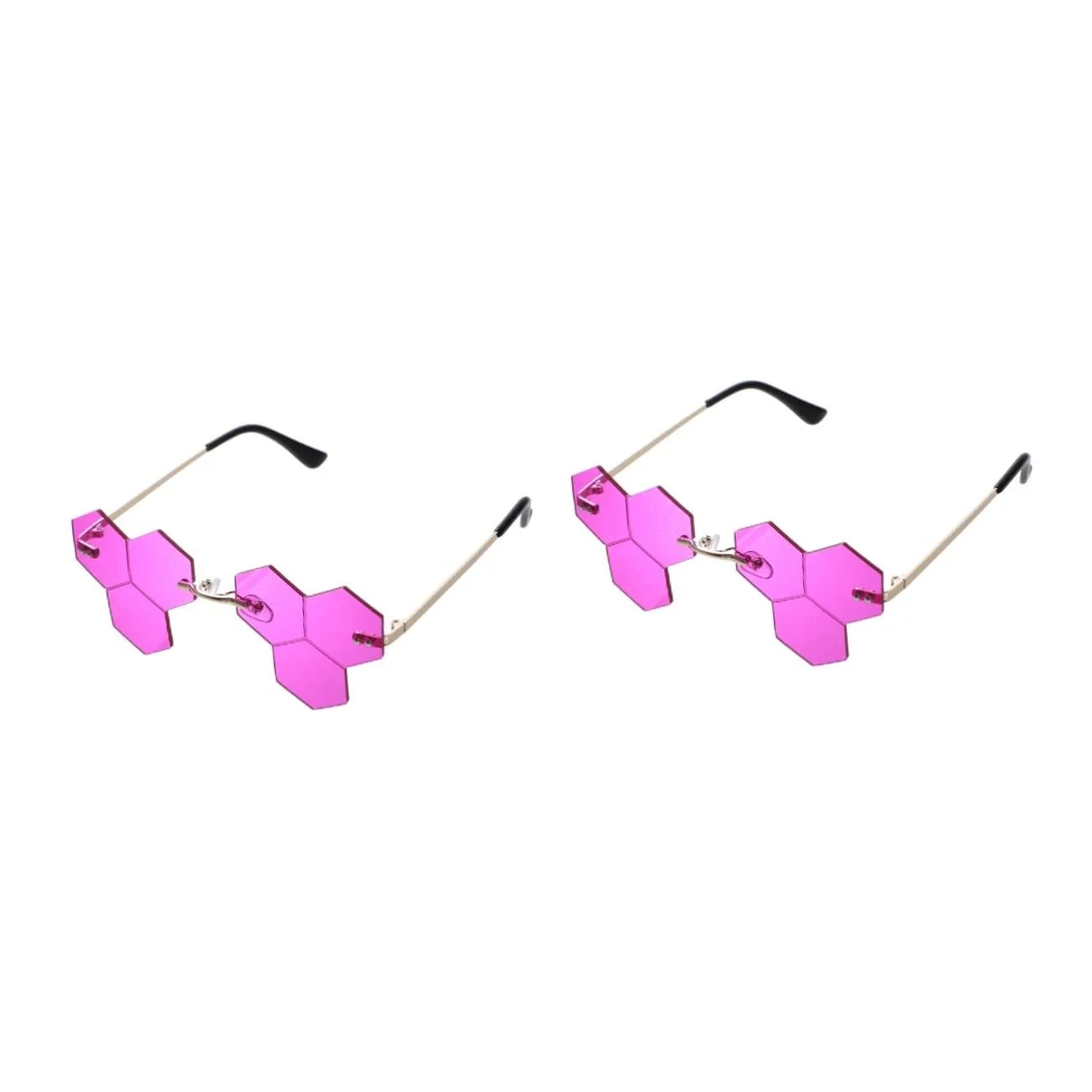 Сонцезахисні окуляри PACKOVE 2 пари для жінок і чоловіків, великі, різнокольорові, фіолетові, фото №1