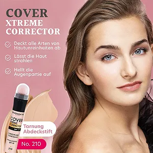 Корректор Dermacol Cover Xtreme Contour Stick, Стойкий гипоаллергенный жидкий контур с SPF30, Высокое покрытие, Легкая формула для коррекции темных кругов для чувствительной кожи, склонной к акне 218 synthetic.ua - Фото 1