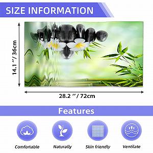 Набір рушників Zen Spa Grey Stones Flowers 2 шт. 14x28 дюймів synthetic.ua - Фото 1