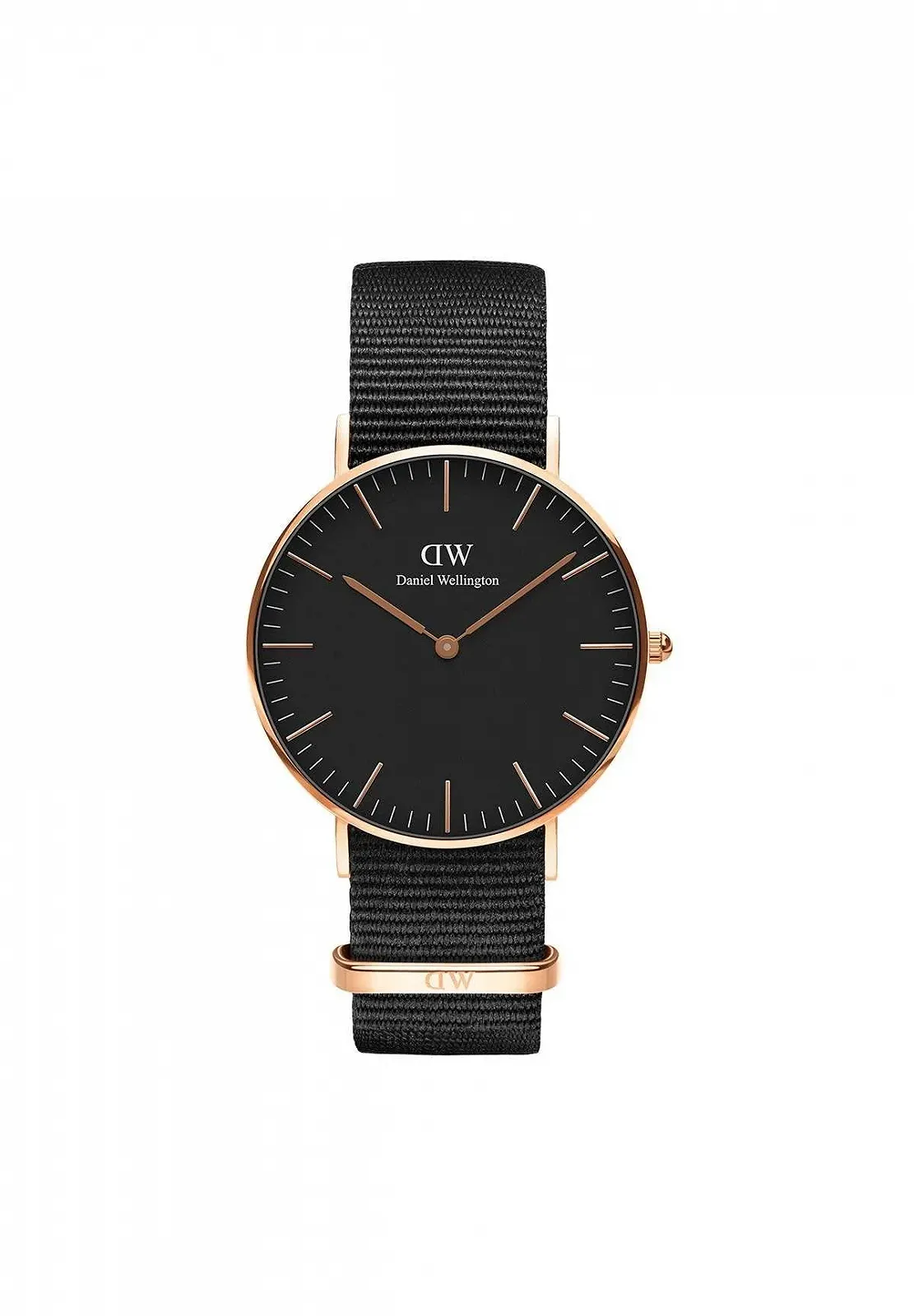 Мужские часы NATO Daniel Wellington Classic Cornwall, черные / розовое золото, 36 мм, фото №1 Мужские часы NATO Daniel Wellington Classic Cornwall, черные / розовое золото, 36 мм, фото №1