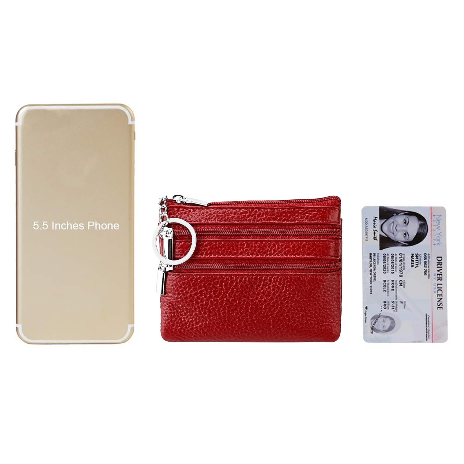 Кошелек Case Женский Маленький на молнии для ключей (Вино, One Size), фото №7
