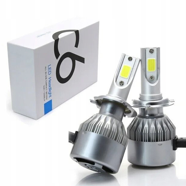 Лампа автомобильная LED C6 H7 Silver Диодная для автомобиля, фото №1