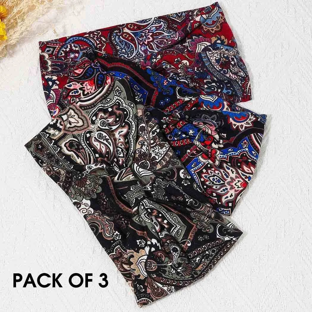 Пов'язка на голову Широка еластична Квіткова, фото №2