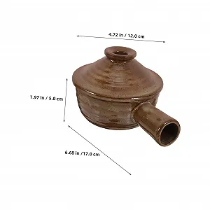 Кастрюля для тушения Zerodeko Керамическая Набор 2 шт. Круглая с крышкой synthetic.ua - Фото 1