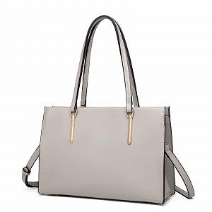 Сумка с ручкой Miss Lulu Ретро 32 x 22 x 10 см, 730 г, серая - Фото 1