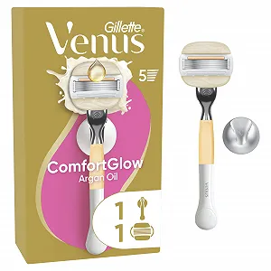 Бритва Gillette Venus Pro Comfortglide Argan Oil с 1 кассетой и держателем для душа - Фото 1