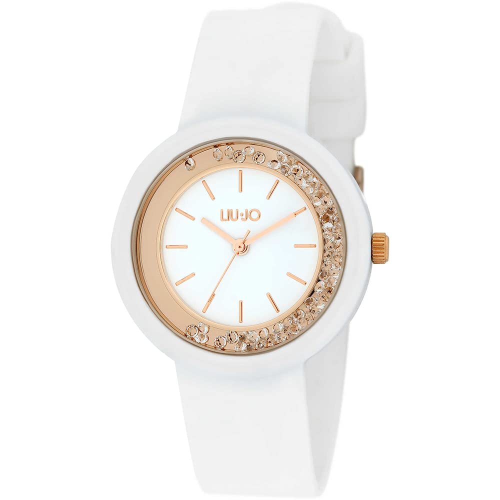 Жіночий аналоговий годинник LIU JO Quartz TLJ2200 з силіконовим ремінцем, білий, Modern, фото №1