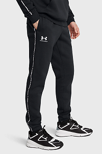 Штаны Under Armour Icon Fleece Jgr Taping 1389358-001 Черный XL - Фото 1
