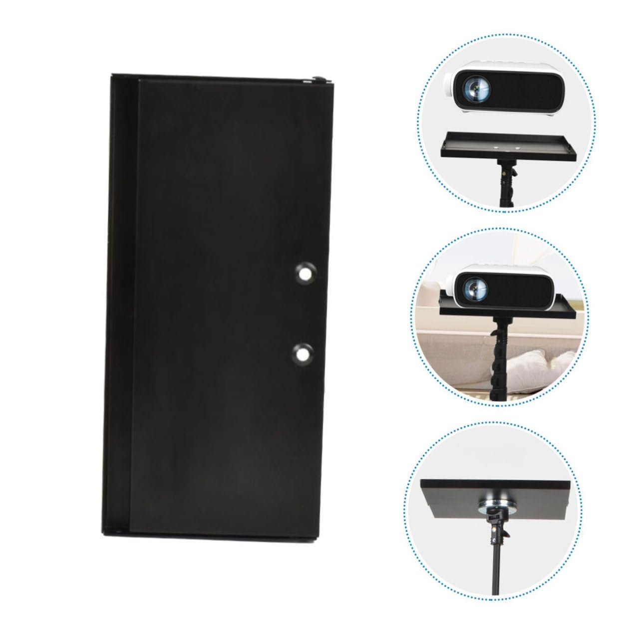 Стойка для проектора Veemoon с металлической полкой Портативный держатель для ноутбука, устойчивая подставка из металла Держатель для проектора Дополнительная полка, фото №8