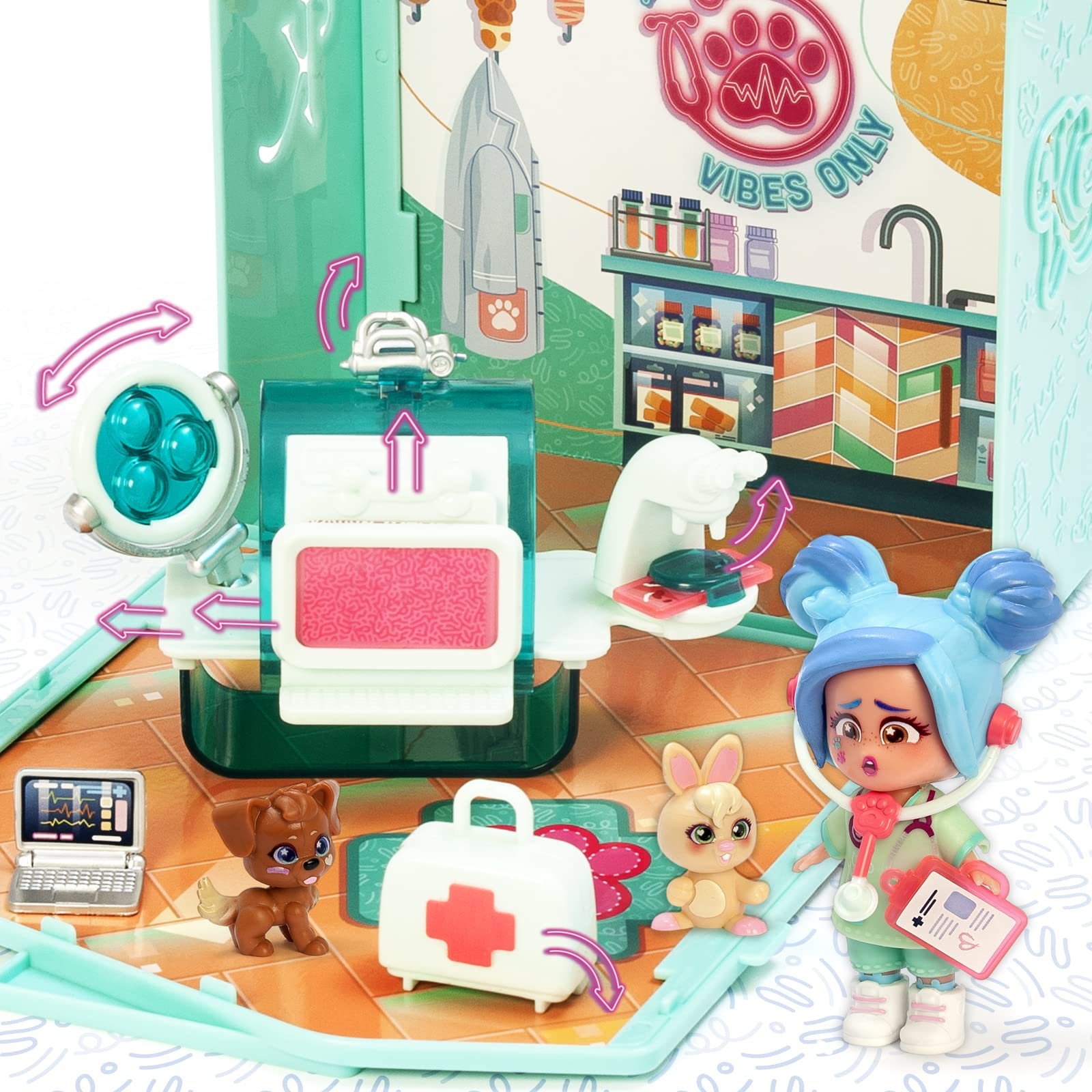 Ветеринарная клиника KOOKYLOOS Carla's Pop Up Pet Vet с аксессуарами эксклюзивная, фото №6