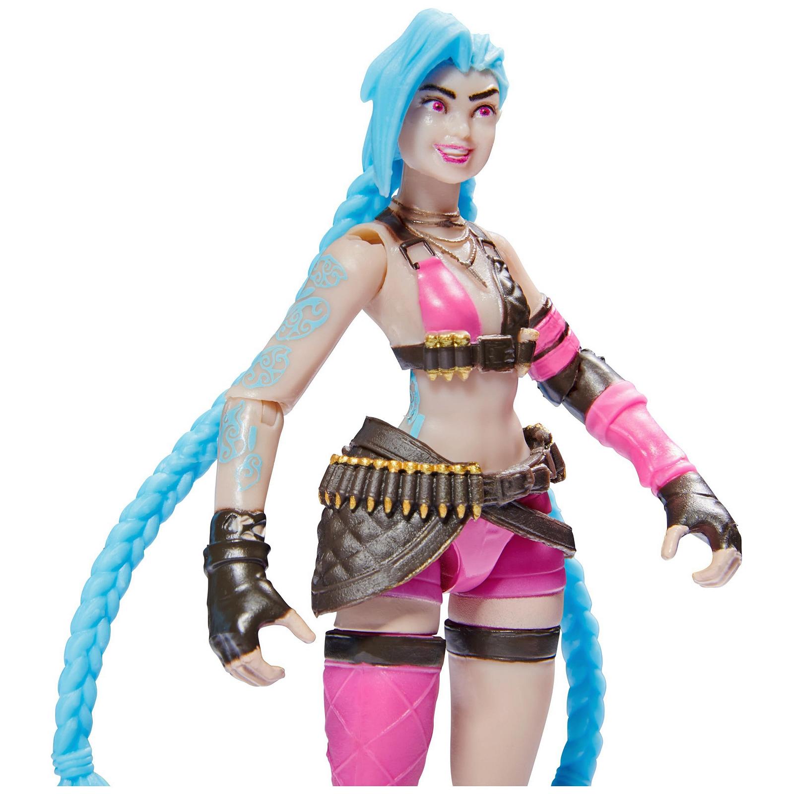 Фігурка League of Legends Jinx 10 см з 2 видами зброї (Bones & Peng-Peng) та виставковою базою, фото №7